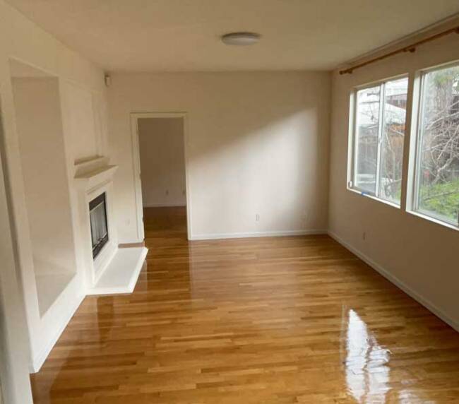 Engineered wood flooring installation Bay Area – modern open space project.
