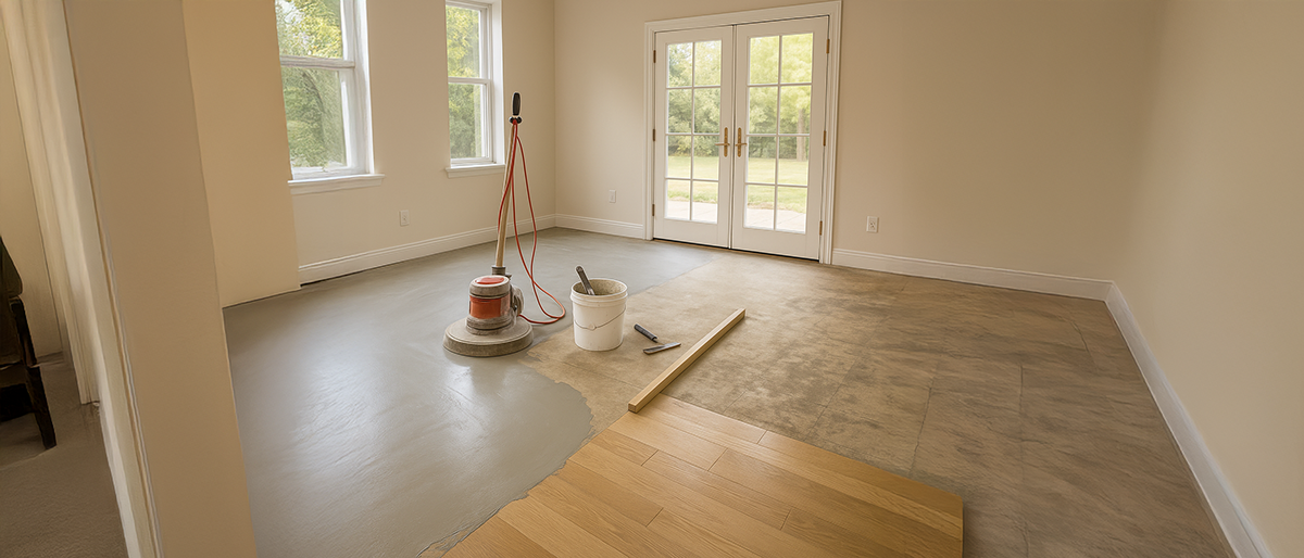 Professional subfloor leveling Bay Area – ensuring smooth hardwood installation.