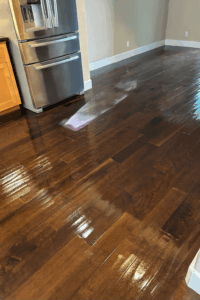Dark Hardwood Refinishing Project in the Bay Area – A Stunning High-Gloss Transformation